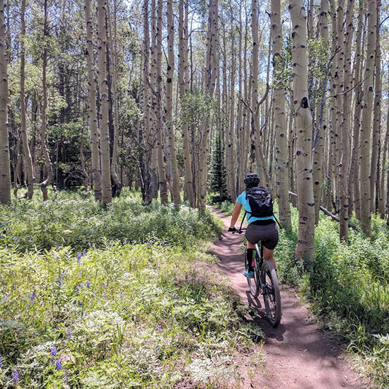 jenna mountain biking crested butte