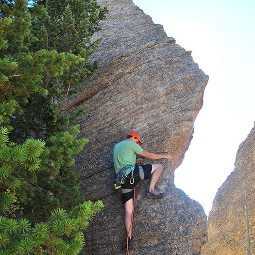 jeremy on sport climb edge of time