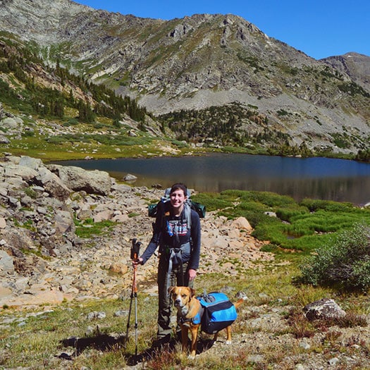 kylen backpacking in the mountains