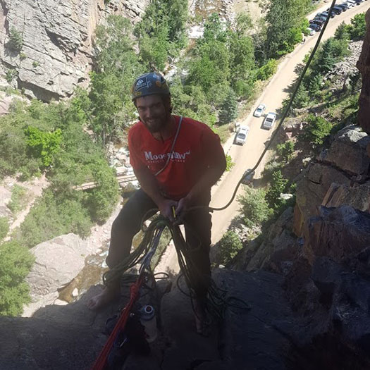 ryan on toprope climbing multipitch route