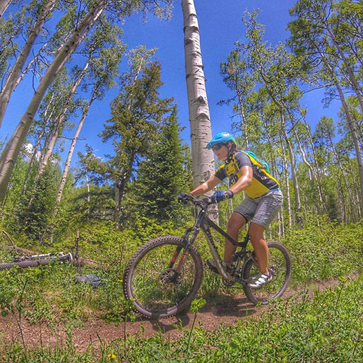 Sarah mountain biking