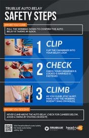 TRUBLUE Auto Belay Safety Steps Poster